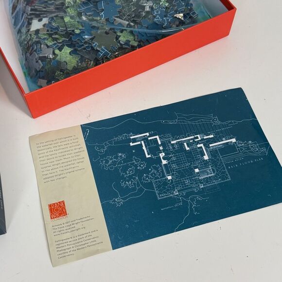 Galison Frank Lloyd Wright Falling Water Double-Sided Puzzle 500pc - Picture 5 of 5